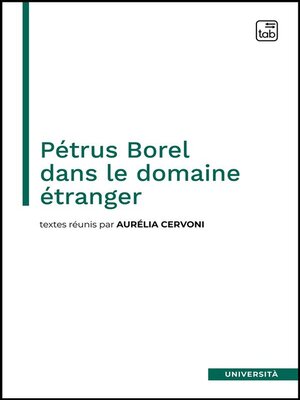 cover image of Pétrus Borel dans le domaine étranger